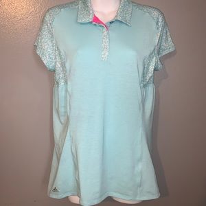 Baby Blue Adidas Polo